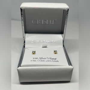 CRISLU Sterling Silver earrings plated with 18k Gold